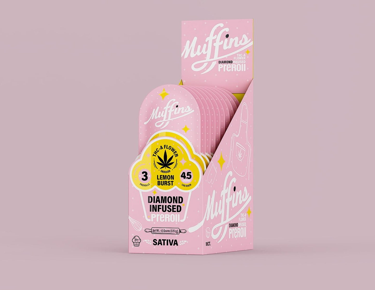 Muffins 3PK Diamond Infused THC-A Pre-Rolls