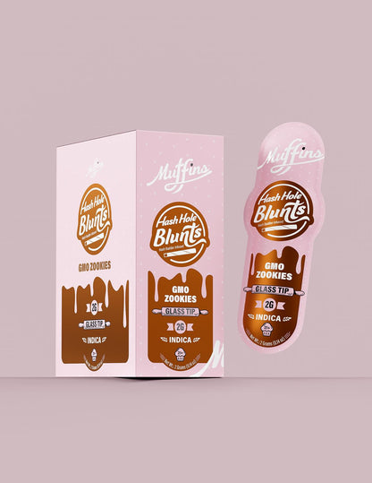 Muffins Blunts Hash Hole THC-A PreRoll w/ Glass Tips