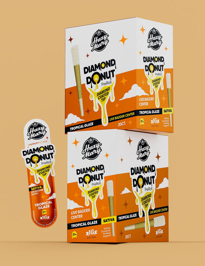 Hazy Mary 1PK Diamond Coated Donut Roll – 2G THC-P