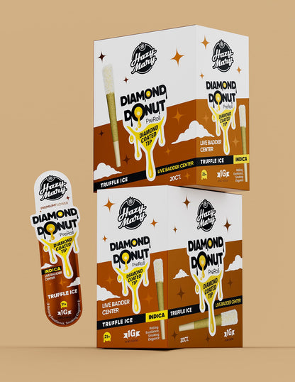 Hazy Mary 1PK Diamond Coated Donut Roll – 2G THC-P